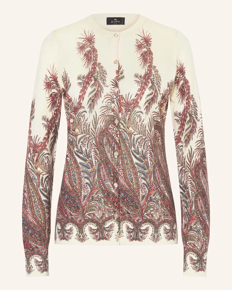 Etro Strickjacke Aus Cashmere rot Hellgelb