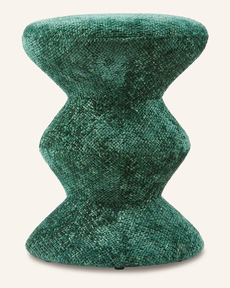 POLSPOTTEN Hocker Soft Zig Zag gruen Grün