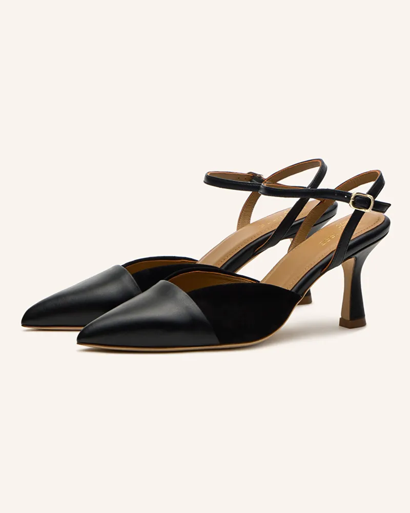 Lottusse Slingback-Pumps Rose schwarz Schwarz