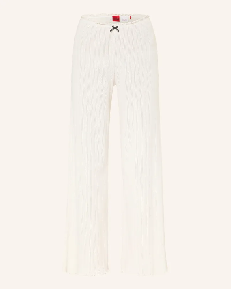 HUGO BOSS Schlafhose Pointelle beige Creme