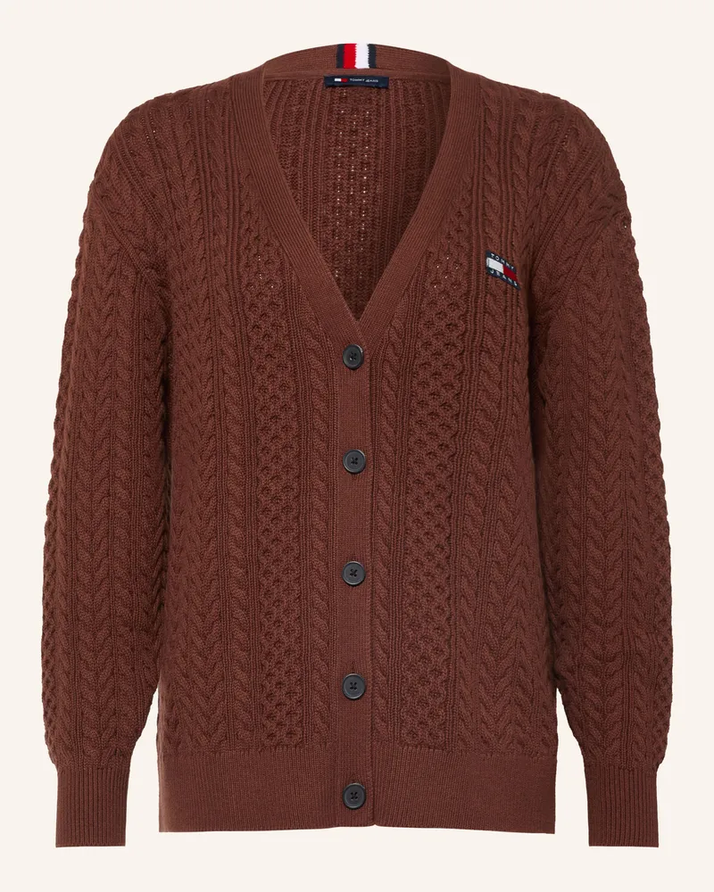 Tommy Hilfiger Strickjacke braun Dunkelbraun