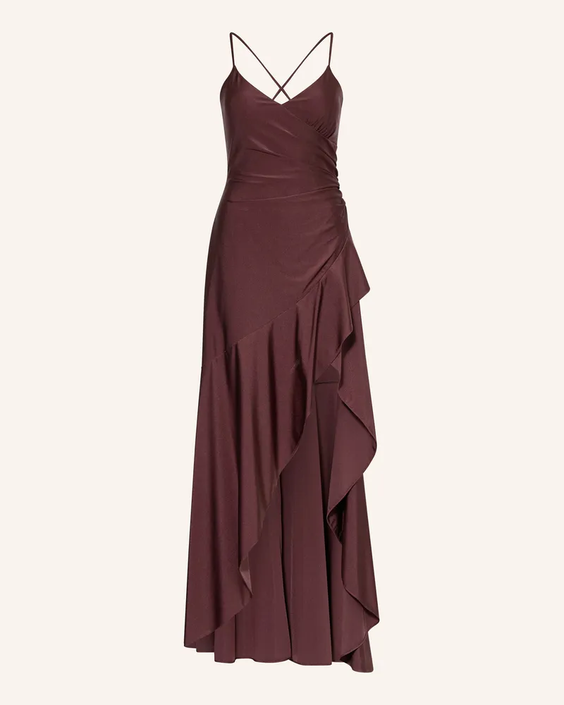 Vera Mont Abendkleid mit Volants Braun