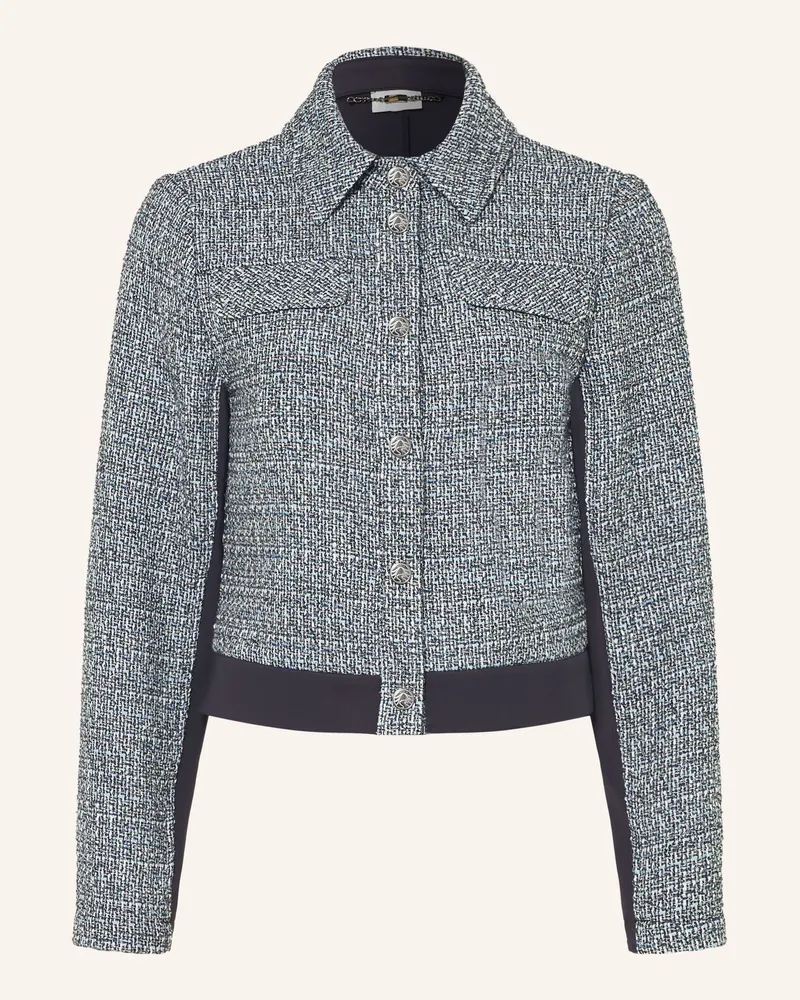 Sportalm Kastenjacke Im Materialmix Mit Glitzergarn blau Dunkelblau