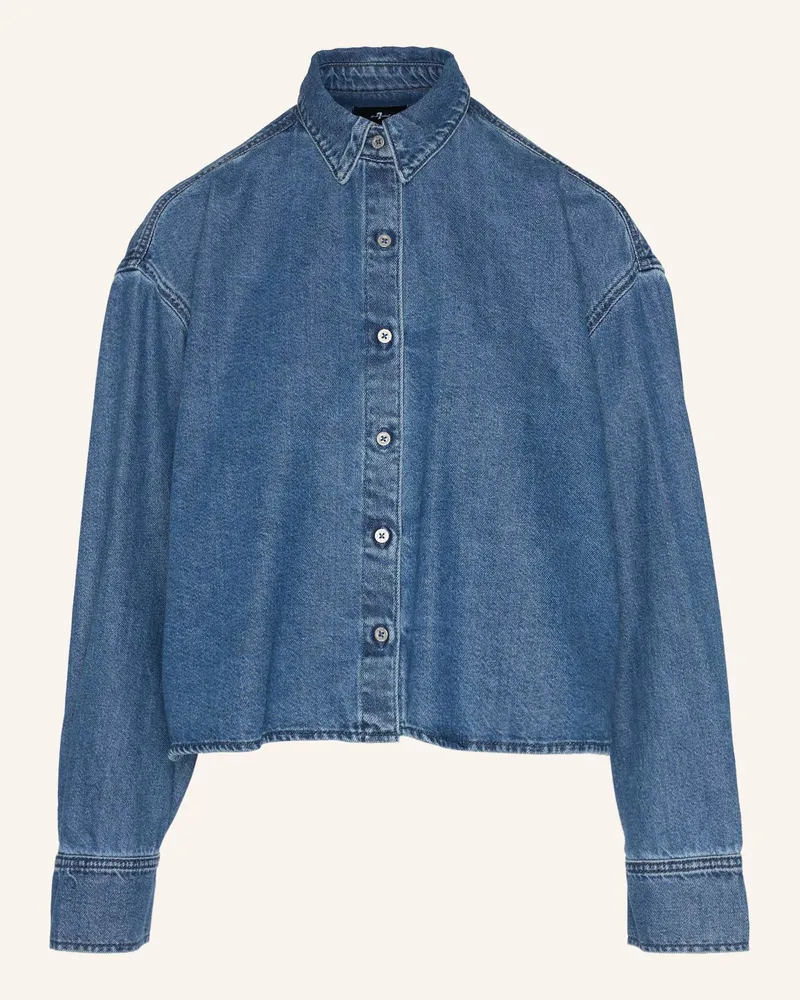7 for all mankind Shirt NINA CROPPED Blau