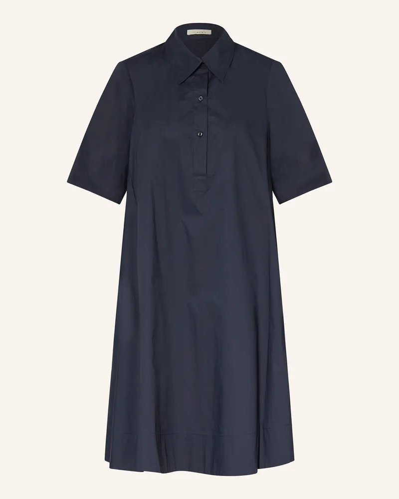 lilienfels Hemdblusenkleid blau Dunkelblau