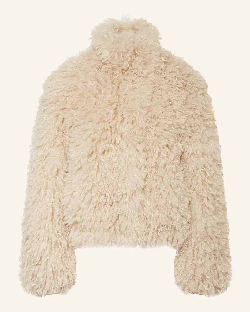 Samsøe & Samsøe Kunstfell-Jacke Samedda weiss Creme