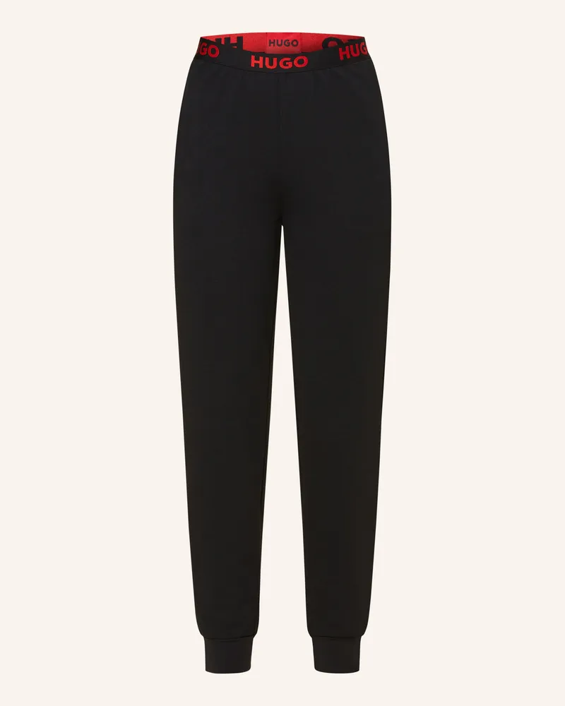 HUGO BOSS Lounge-Hose SPORTY LOGO Schwarz