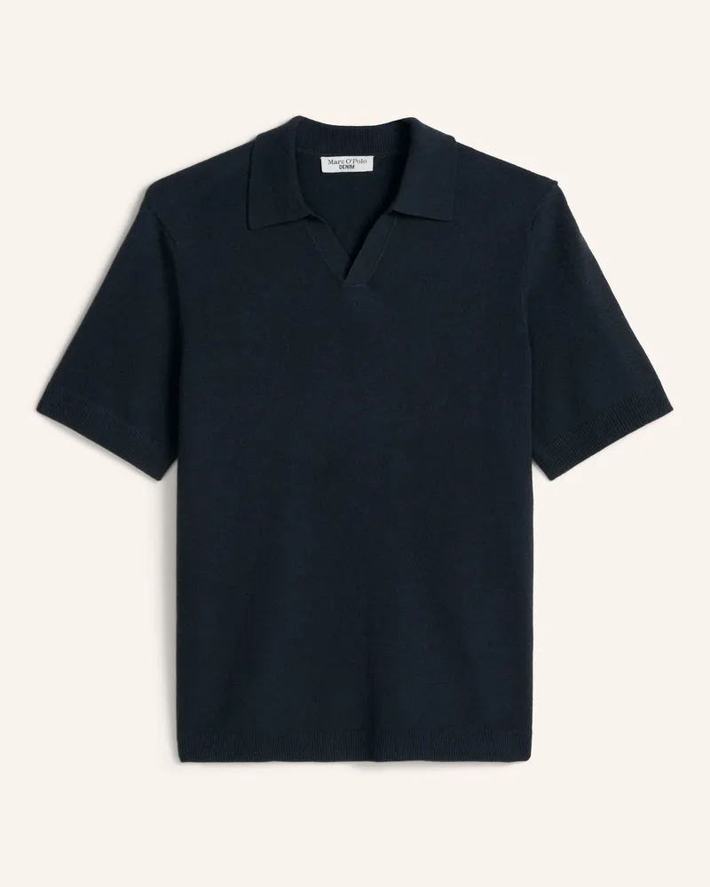 Marc O'Polo Strick-Poloshirt blau Dunkelblau