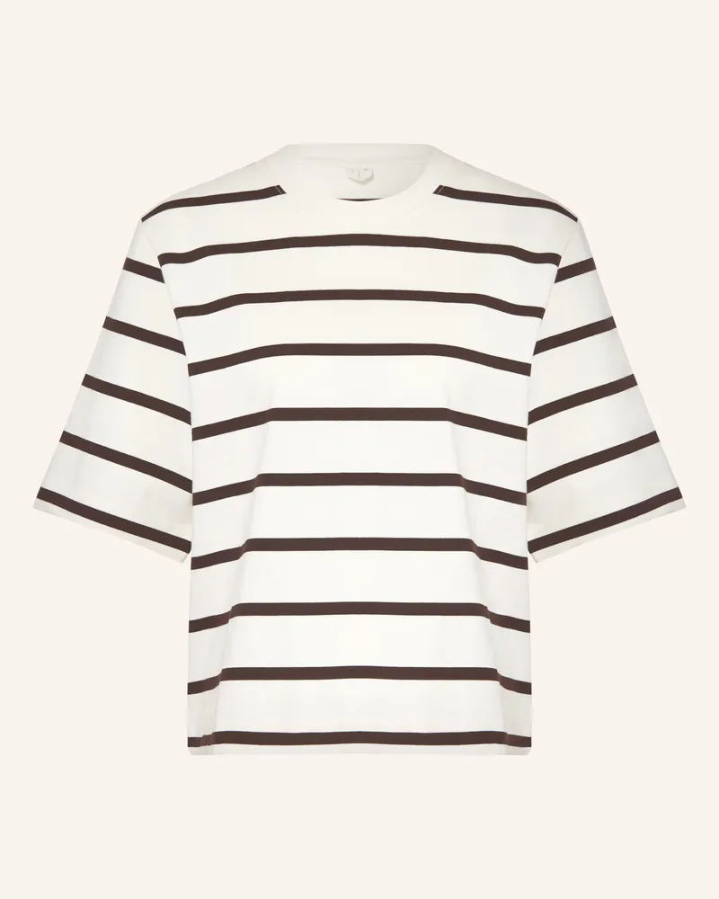 Arket T-Shirt braun Weiss