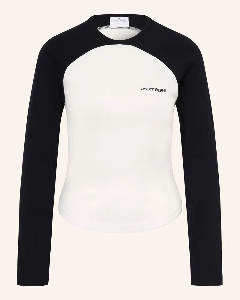 Courrèges Longsleeve schwarz Ecru