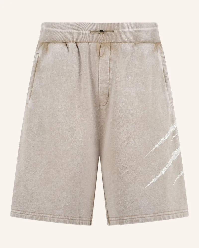 Philipp Plein Plein Sport Washed Shorts Crackle Scratch beige Beige