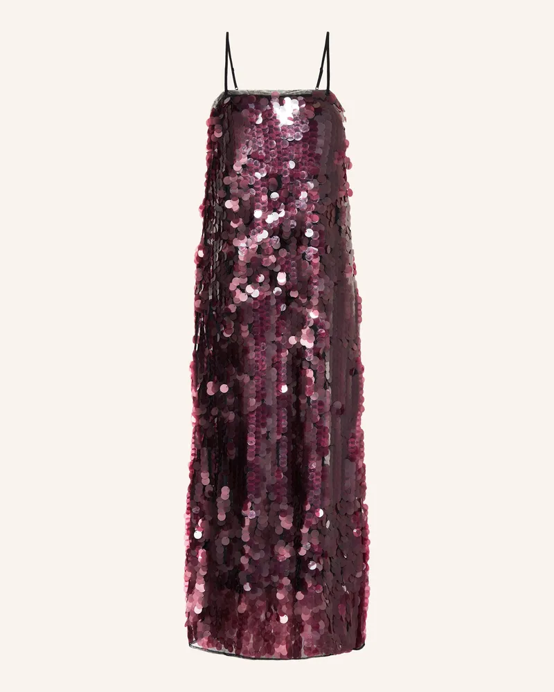 Mrs & HUGS Kleid mit Pailletten Dunkelrot