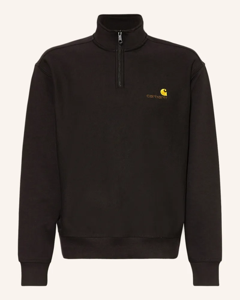 Carhartt WIP Sweat-Troyer AMERICAN SCRIPT Schwarz
