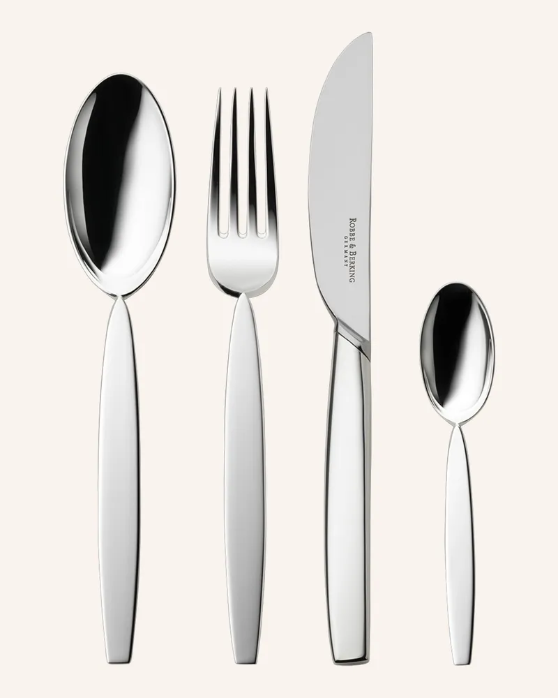 ROBBE & BERKING 4-Tlg. Besteckset 12" silber Silber
