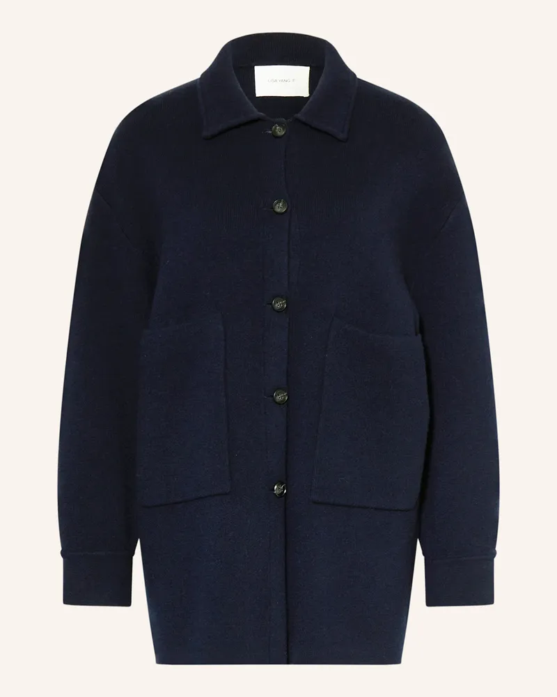 Lisa Yang Strickjacke JULIANE aus Cashmere Dunkelblau