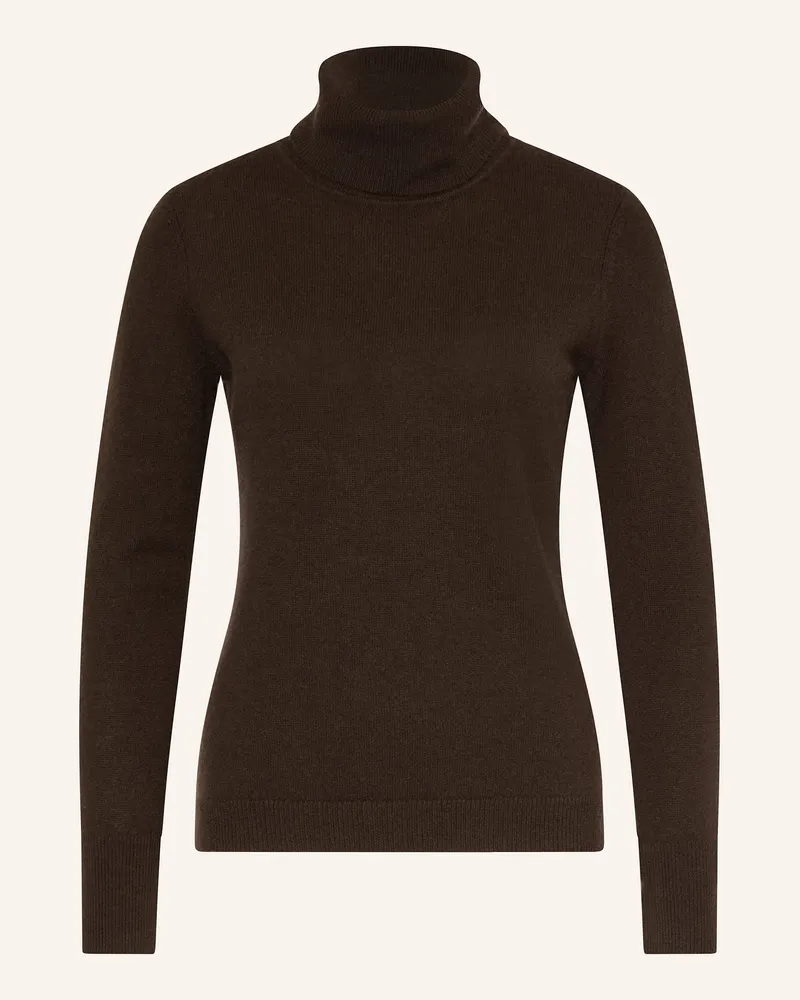 Darling Harbour Rollkragenpullover aus Cashmere Dunkelbraun