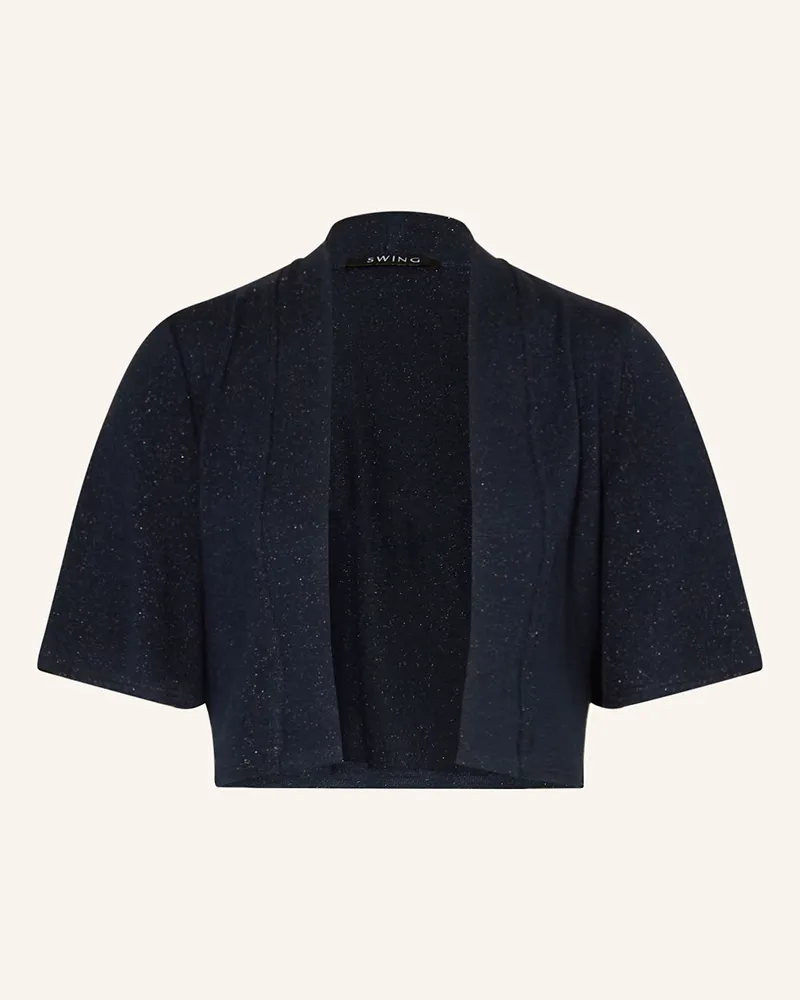 Swing Jersey-Bolero Mit Glitzergarn blau Dunkelblau