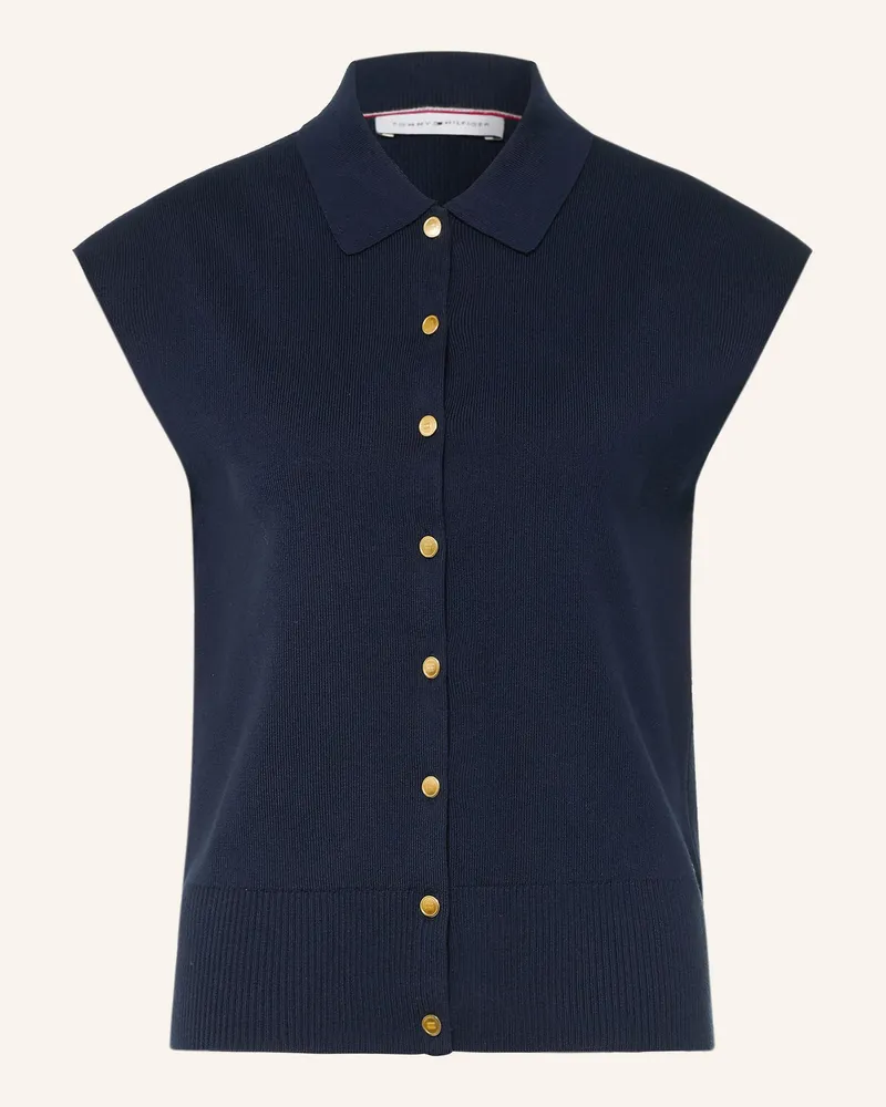 Tommy Hilfiger Strickweste blau Dunkelblau