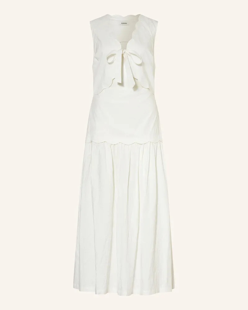 Sandro Kleid mit Cut-out Ecru