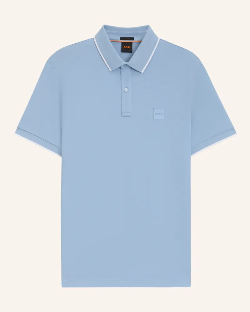 HUGO BOSS Piqué-Poloshirt PASSERTIP Hellblau
