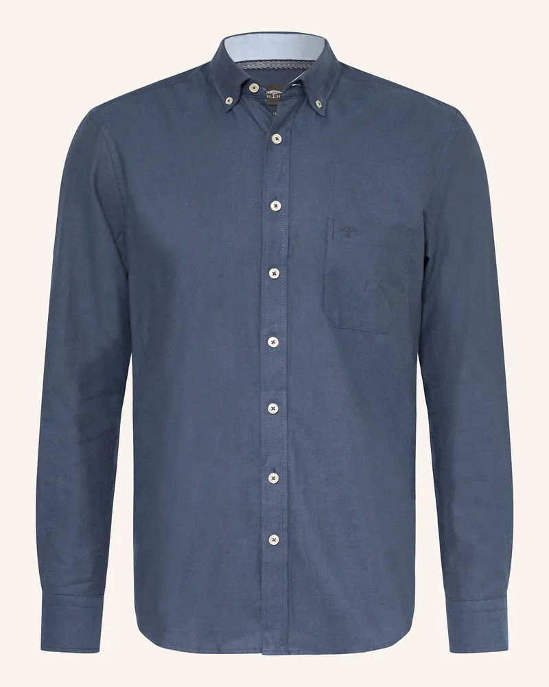 Fynch-Hatton Flanellhemd Regular Fit Blau