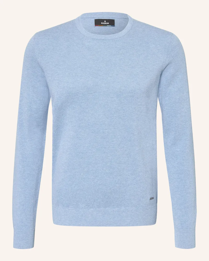 Ragman Pullover braun Hellblau