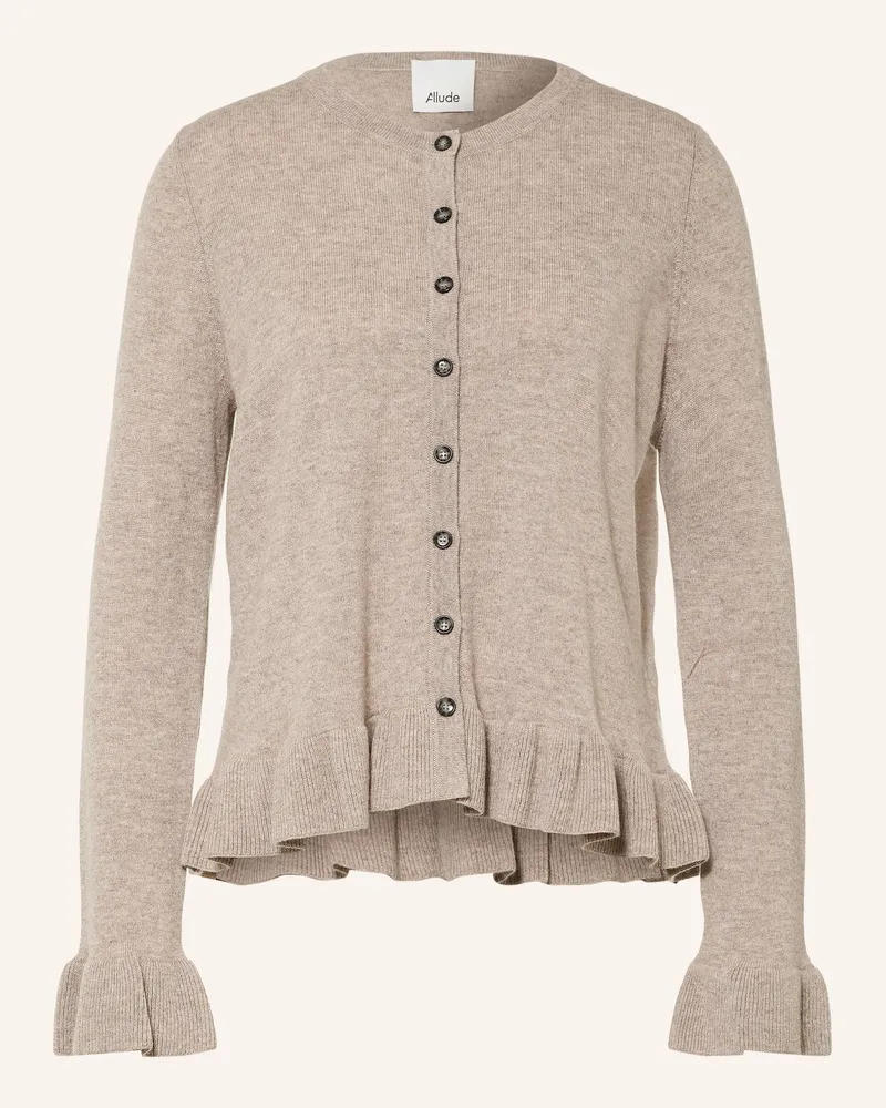 ALLUDE Strickjacke Mit Cashmere Und Rüschen beige Beige