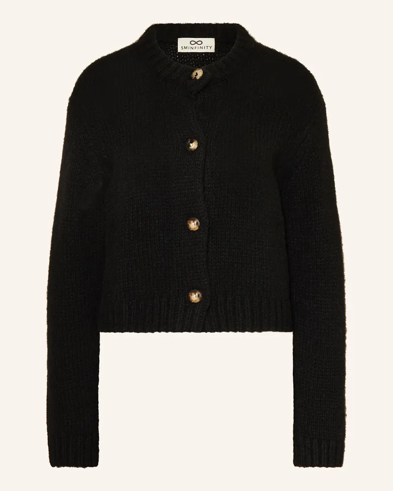 SMINFINITY Strickjacke mit Cashmere Schwarz