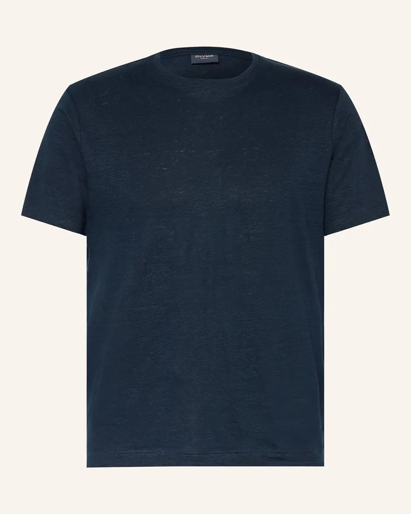 Olymp T-Shirt Aus Leinen blau Dunkelblau