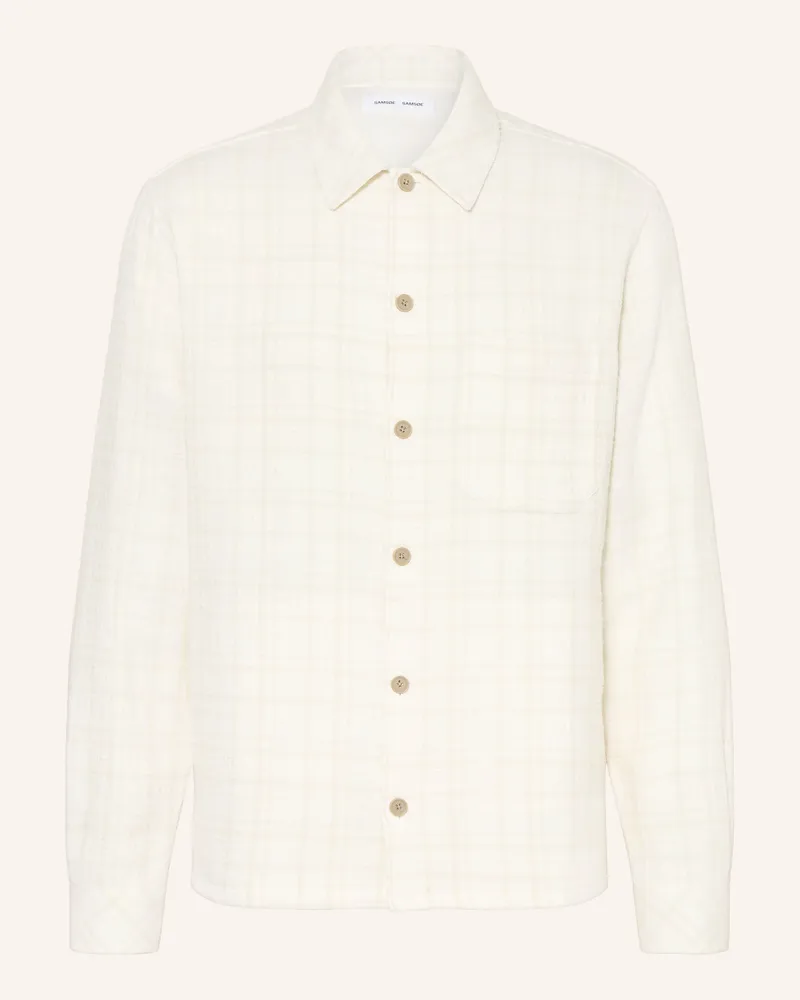 Samsøe & Samsøe Bouclé-Overshirt Sadamon weiss Ecru