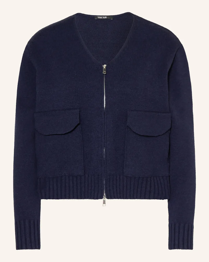 MARC AUREL Strickjacke Dunkelblau
