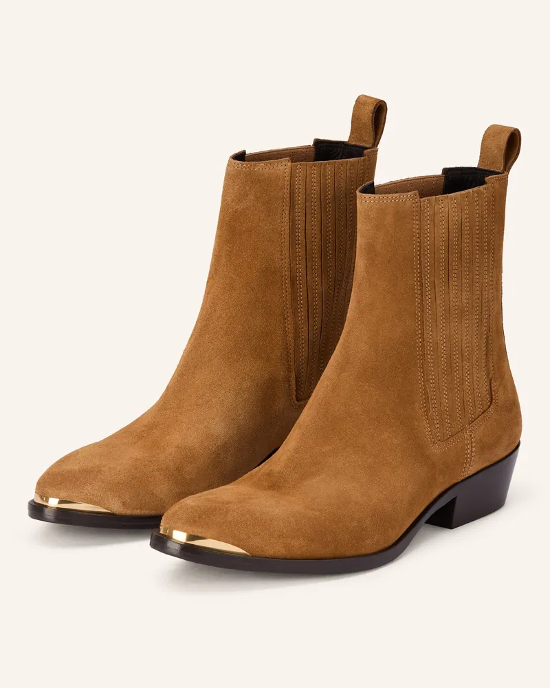 Isabel Marant Stiefeletten Delano beige Cognac