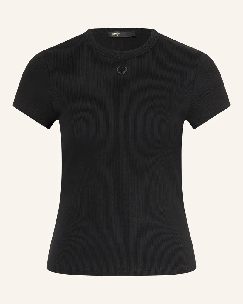 Maje T-Shirt schwarz Schwarz