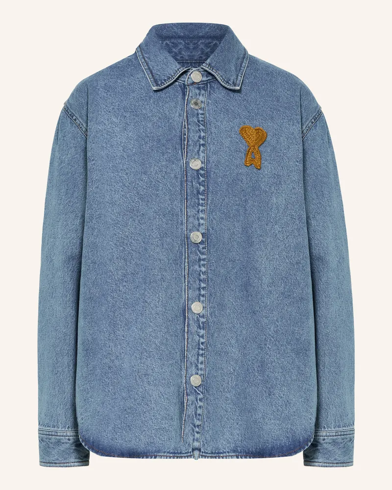 AMI Paris Jeans-Overshirt Blau