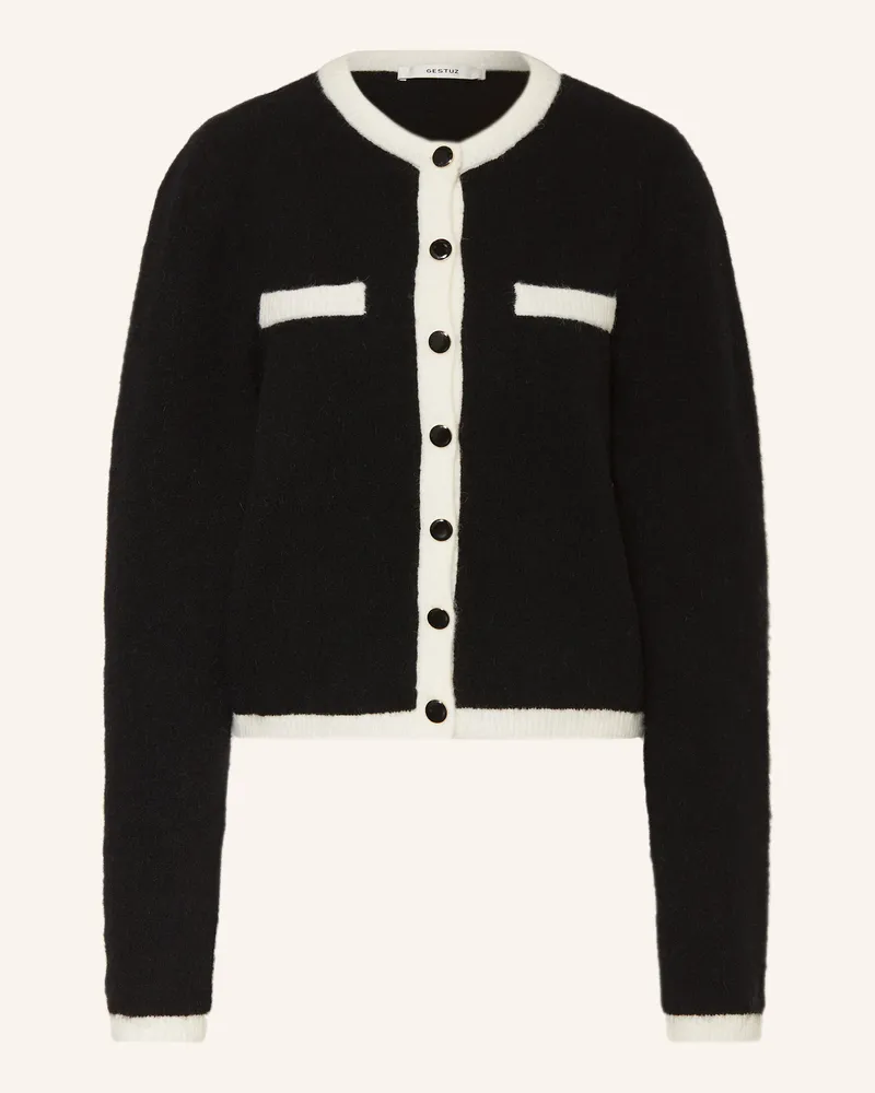 Gestuz Strickjacke GZALPHA mit Alpaka Schwarz