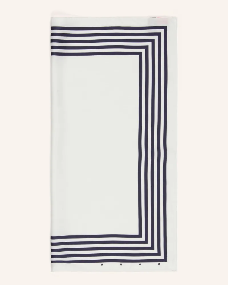 HUGO BOSS Tuch Mit Seide blau Weiss