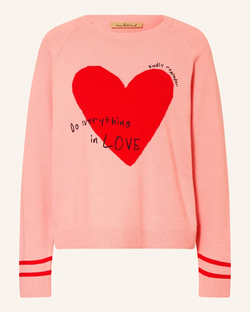 Smith & Soul Pullover pink Hellrot