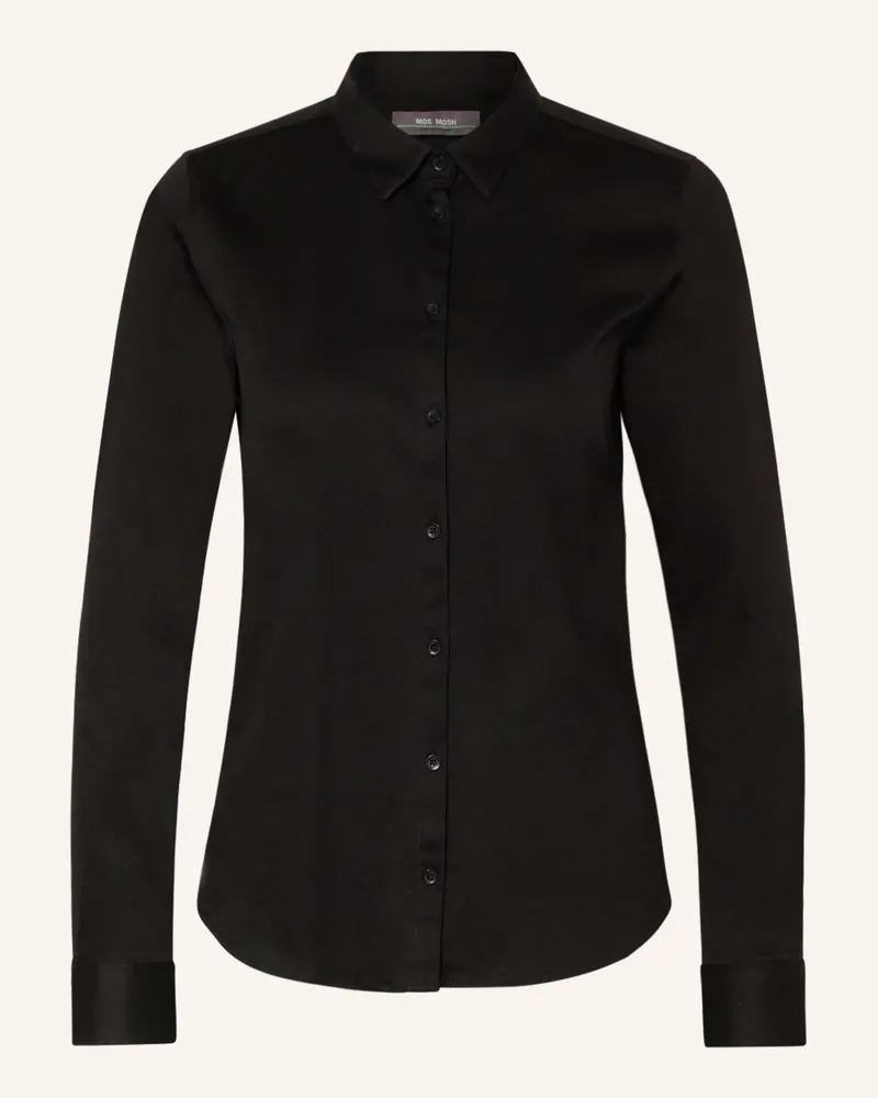 Mos Mosh Hemdbluse Mmtina Aus Jersey schwarz Schwarz