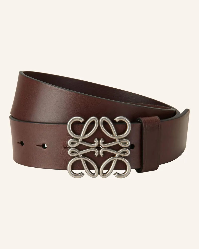 Loewe Ledergürtel Dunkelbraun