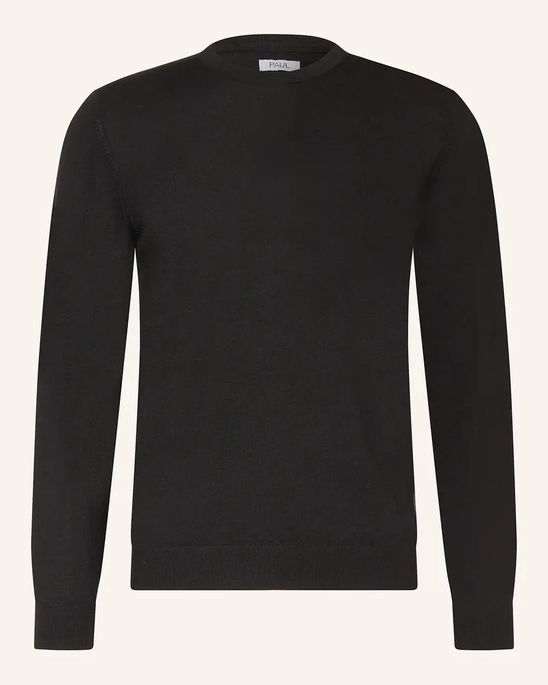 paul Pullover aus Merinowolle Schwarz