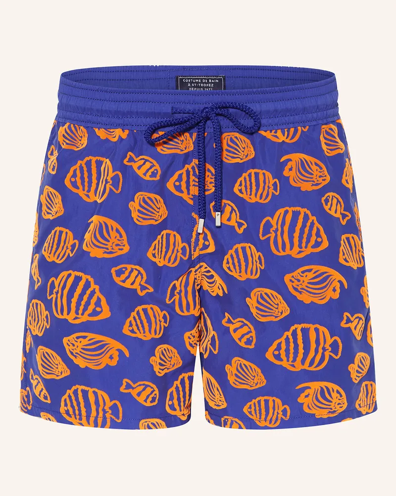 Vilebrequin Badeshorts FISHY VIBES MOOREA Blau