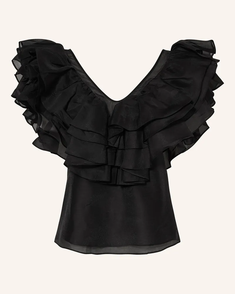 Ted Baker Blusentop Calonda Mit Volants schwarz Schwarz
