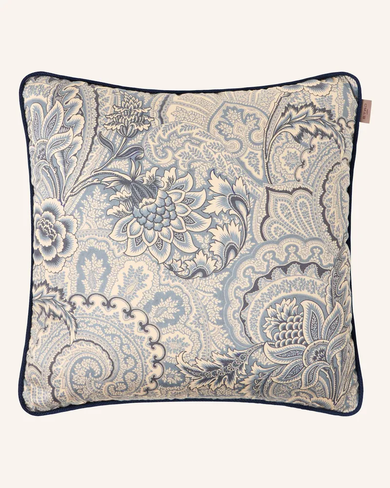 Etro Dekokissen aus Satin Blau