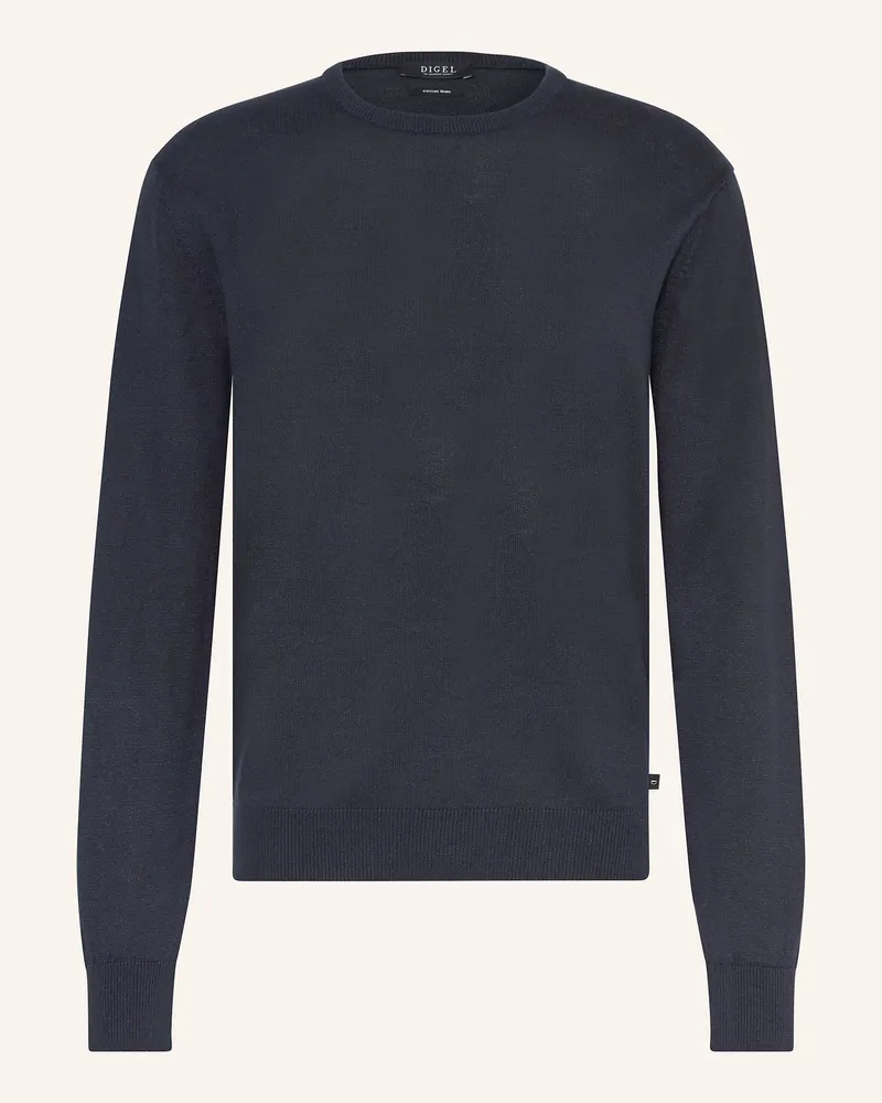 Digel Pullover FAROS mit Leinen Dunkelblau