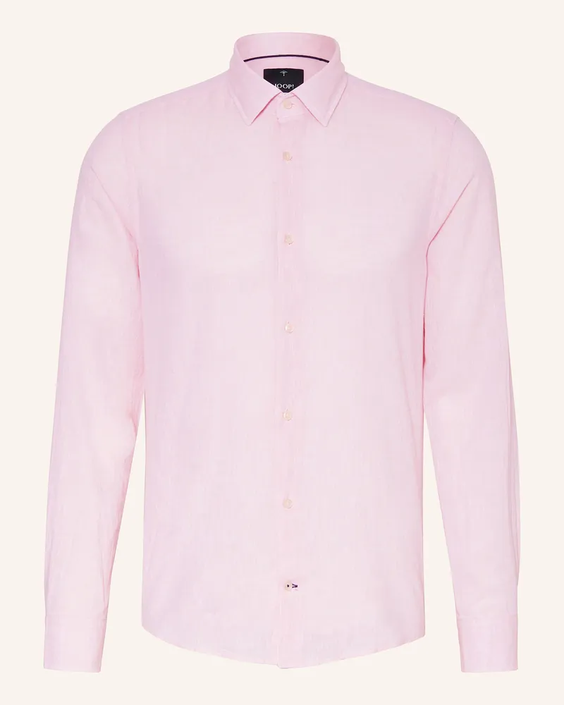 JOOP! Hemd PIT Slim Fit mit Leinen Rosa