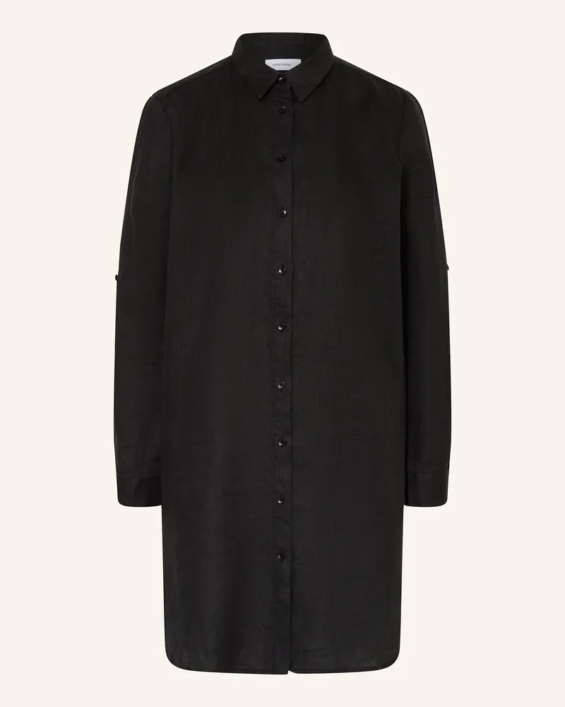 Darling Harbour Hemdblusenkleid Aus Leinen schwarz Schwarz