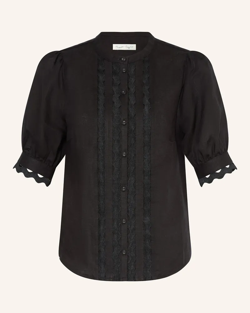 Phase Eight Leinenbluse OTTILIE mit Rüschen Schwarz