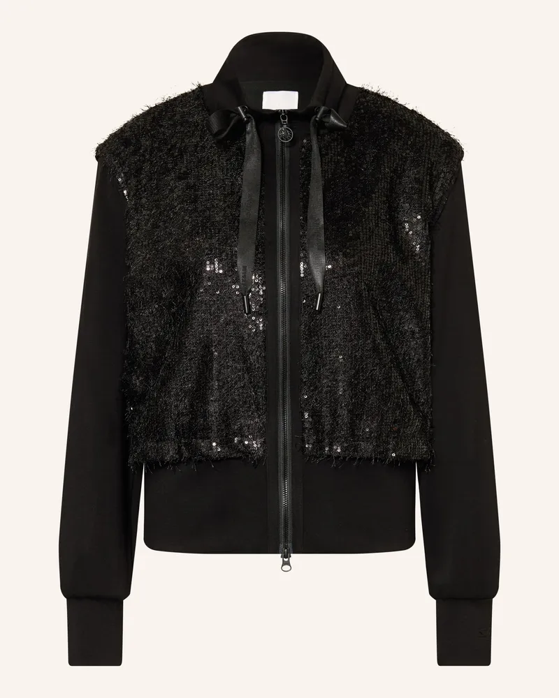 Sportalm Sweatjacke Mit Pailletten schwarz Schwarz