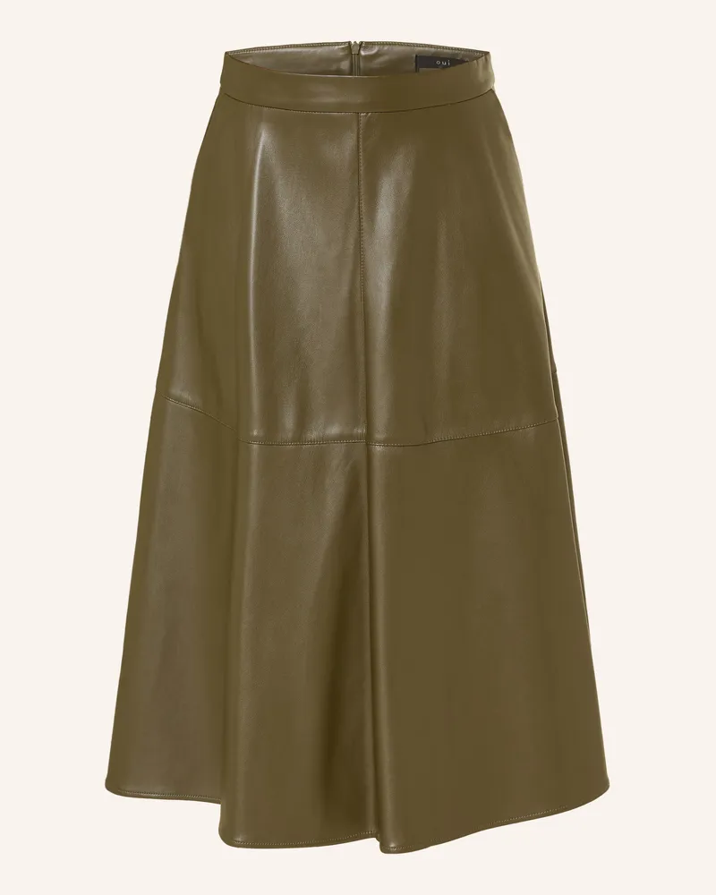 Oui  Rock In Lederoptik gruen Khaki