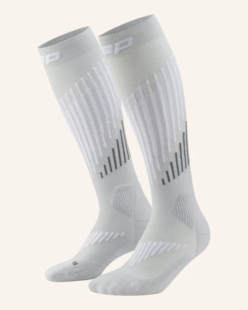 CEP Laufsocken KNEE HIGH TOURING SKIING mit Kompression Grau